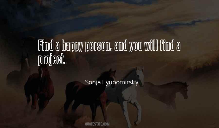 Lyubomirsky Person Quotes #26813