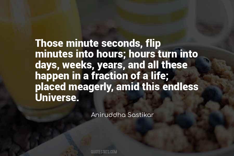 Minutes And Seconds Quotes #1469565