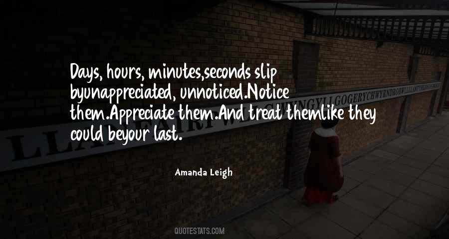 Minutes And Seconds Quotes #182855