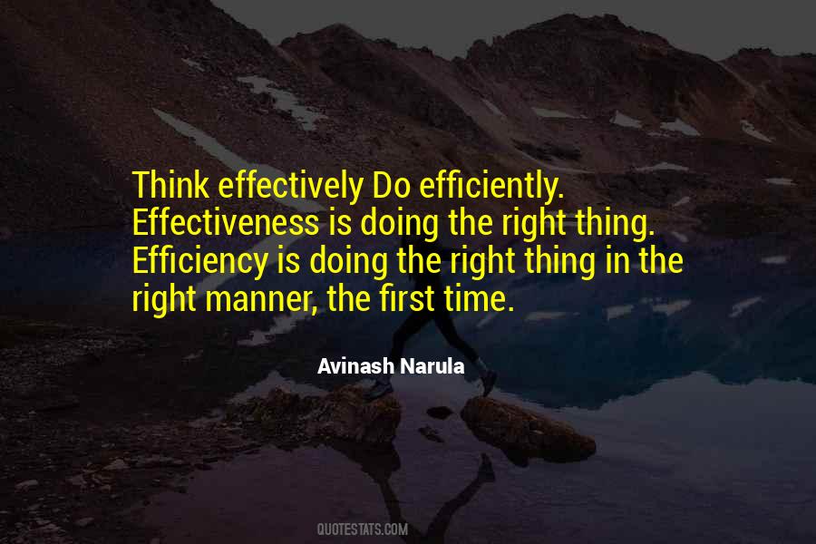 Effectiveness Vs Efficiency Quotes #1635172