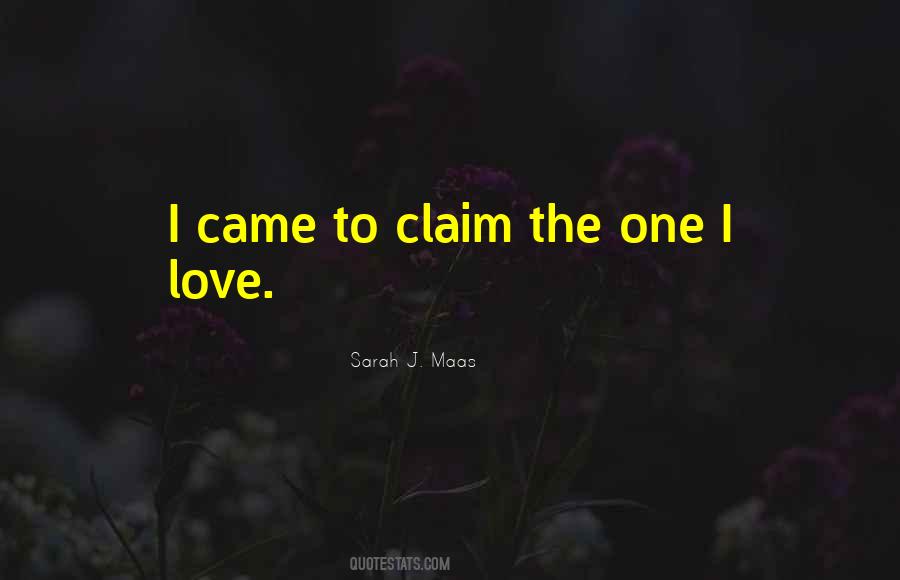 One I Love Quotes #61168