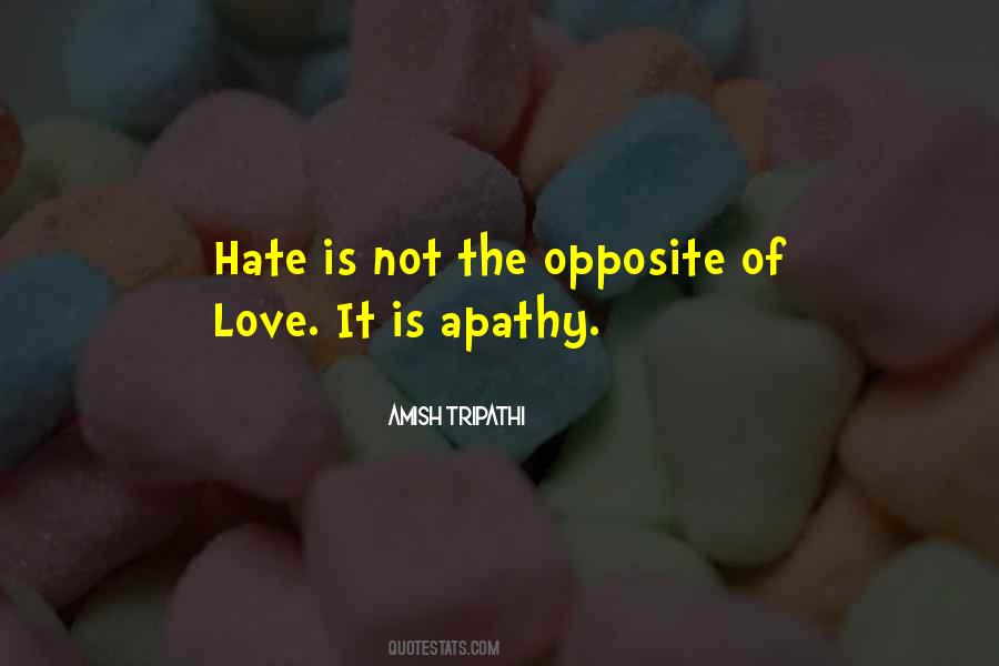 Hate Not Love Quotes #116204