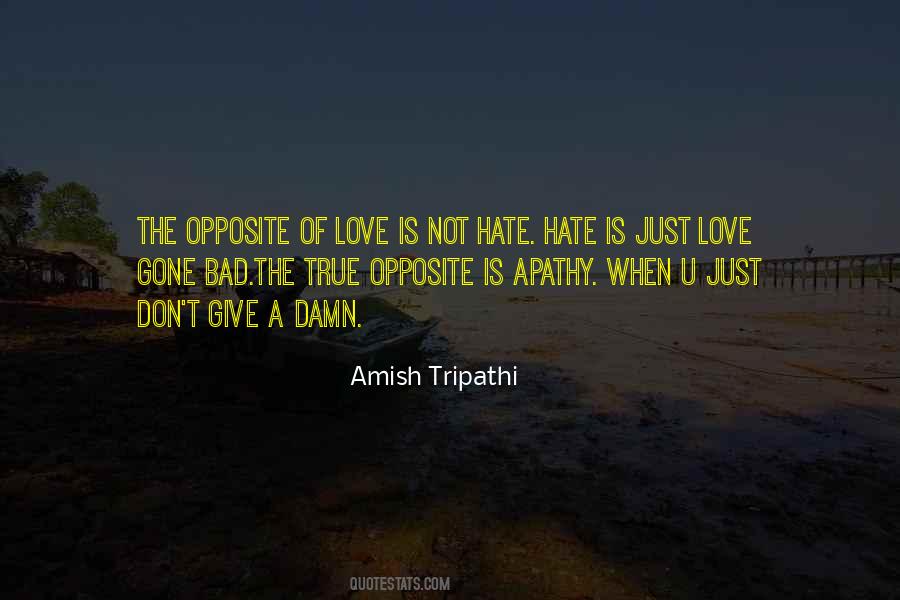 Hate Not Love Quotes #391252