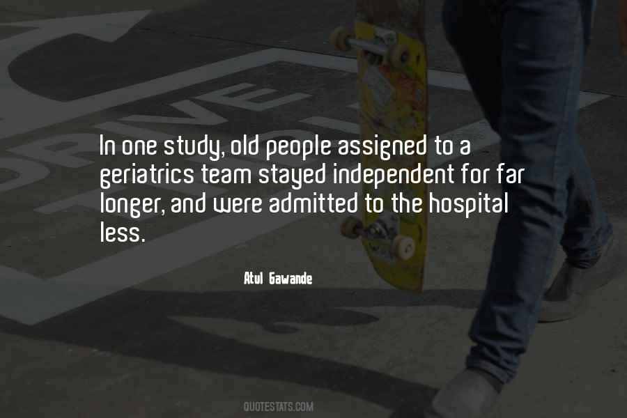 Admitted To Hospital Quotes #653679