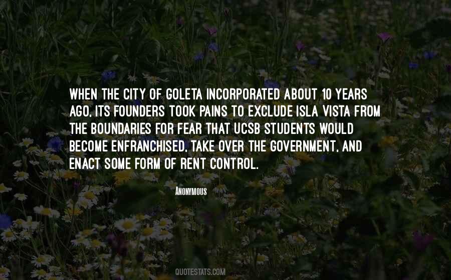 Fear And Government Control Quotes #1596352