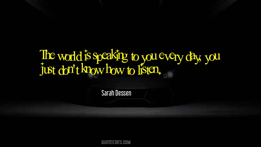 Speaking To You Quotes #1220544