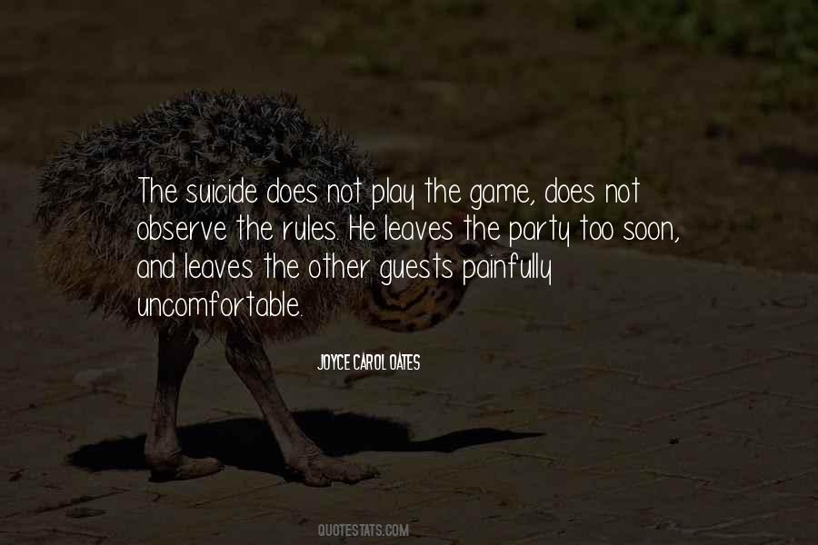 Suicide Game Quotes #225405