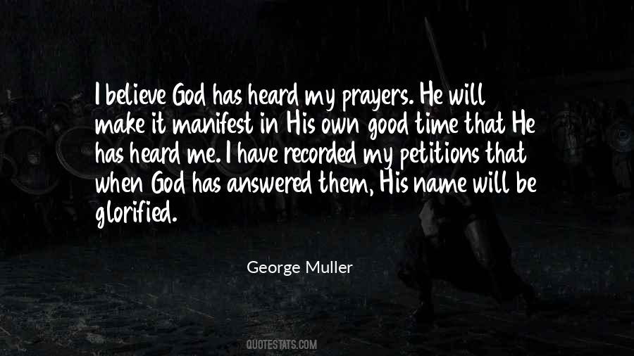 God Is Good Prayer Answered Quotes #1440826