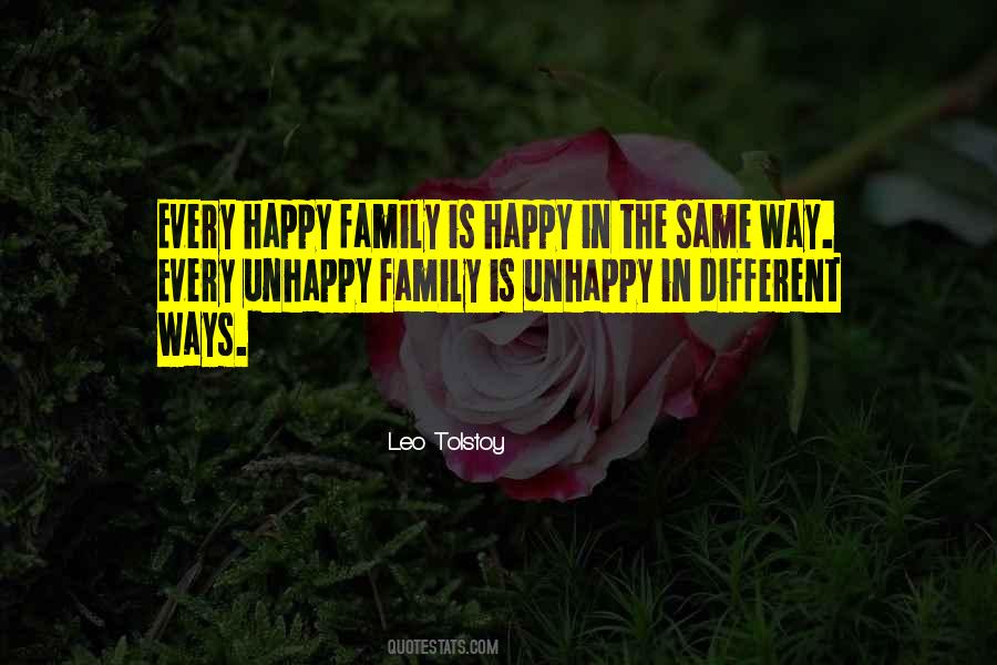 Unhappy Family Quotes #264148