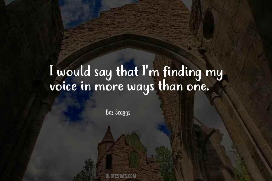 Voice One Quotes #26192