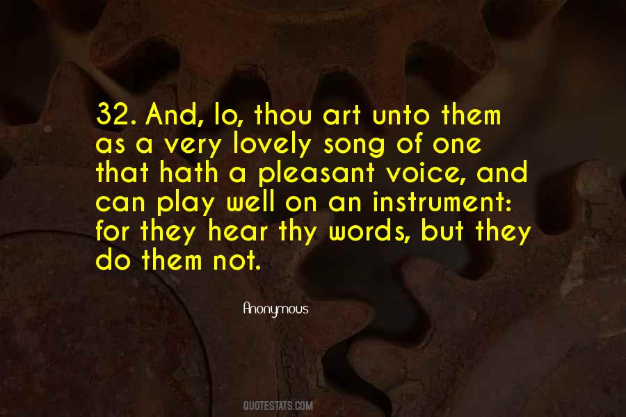 Voice One Quotes #26841