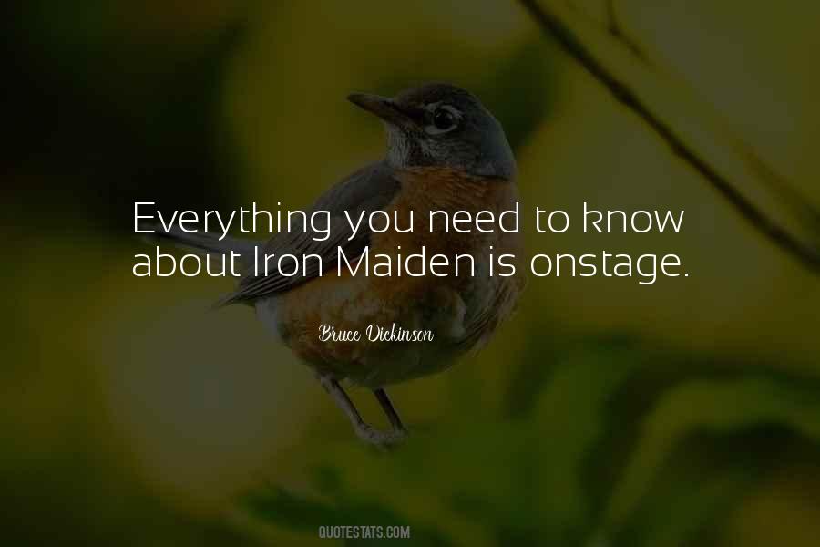 Best Iron Maiden Quotes #314265