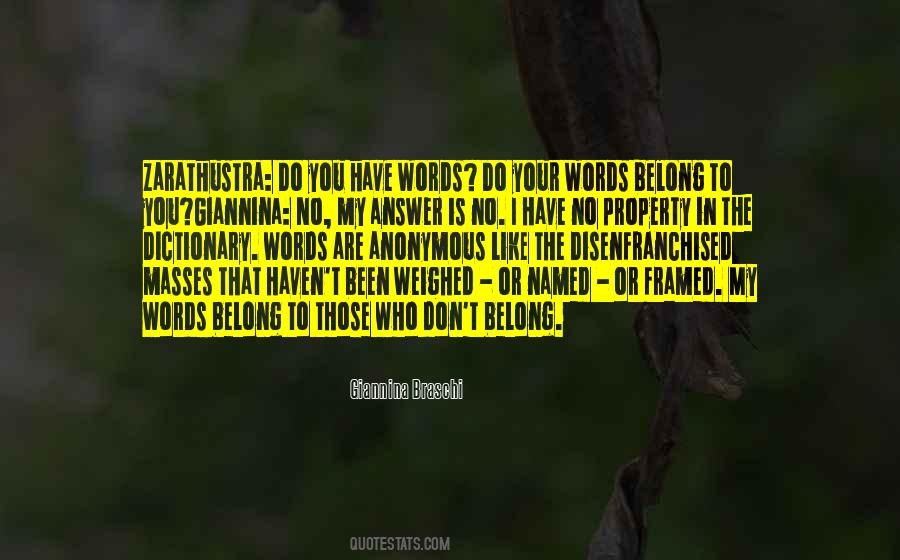 Your Words Have No Quotes #75675