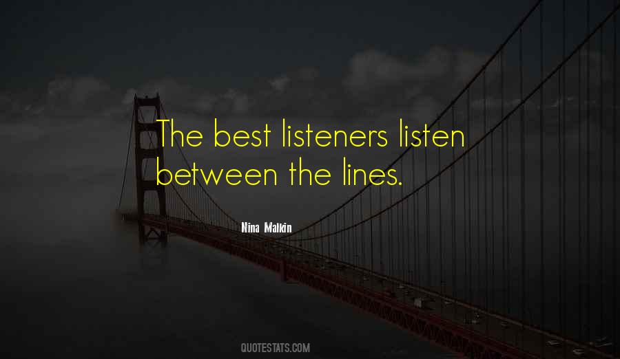 Best Listener Quotes #1028590