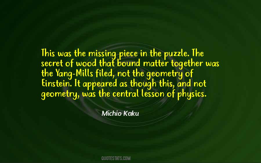 Piece Of The Puzzle Quotes #925163