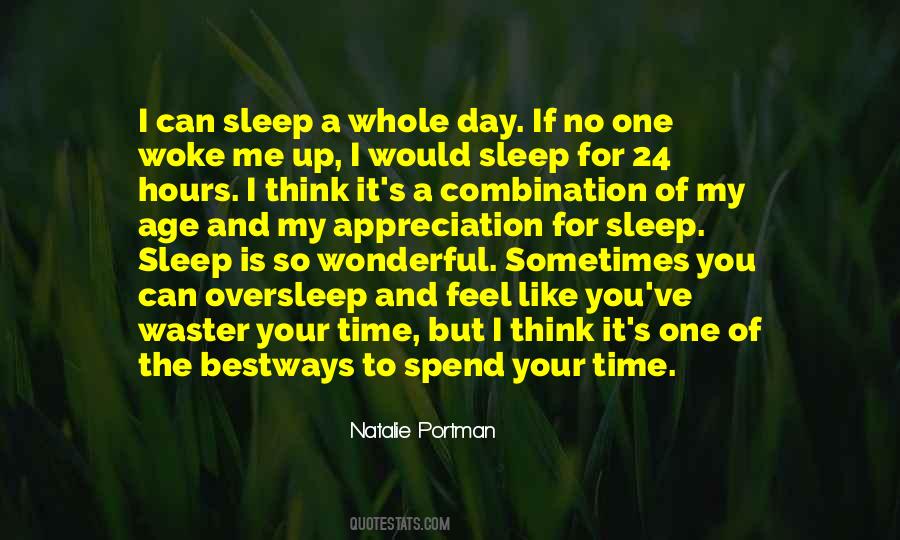 Time Sleep Quotes #205179