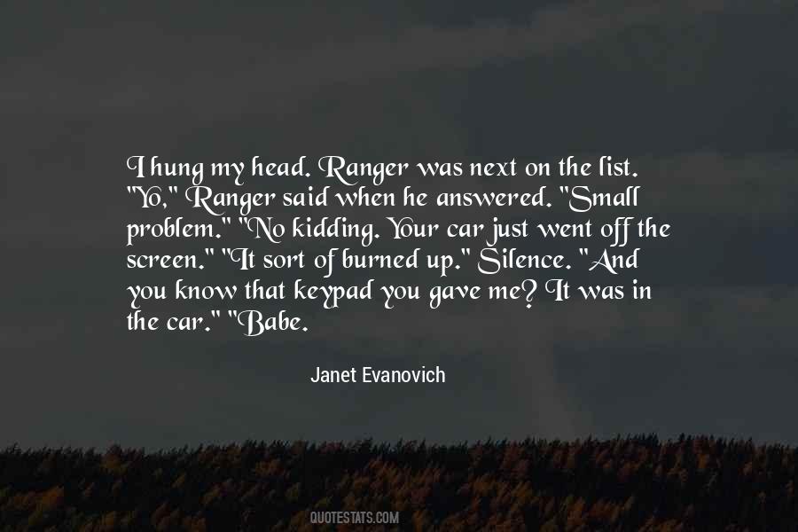 Evanovich Ranger Quotes #1121588