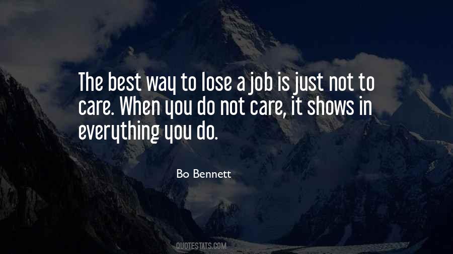 Best Not To Care Quotes #389621