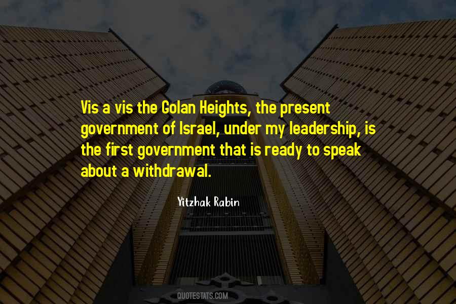 Golan Heights Quotes #274566