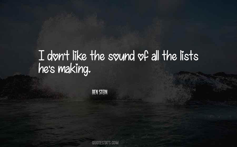 Quotes About Making Lists #1642452