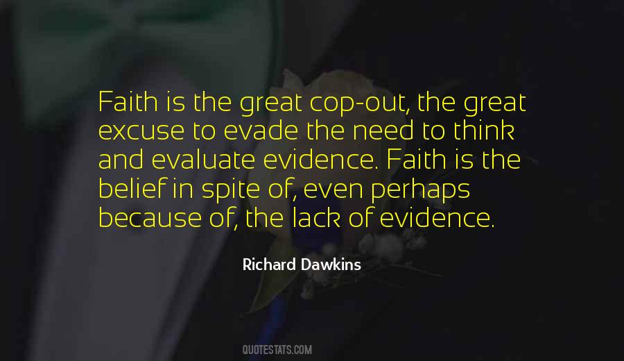 Lack Of Evidence Quotes #791122