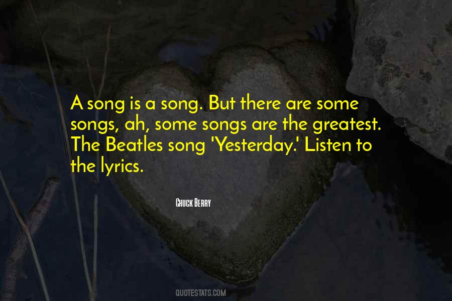 Beatles Song Quotes #1003610