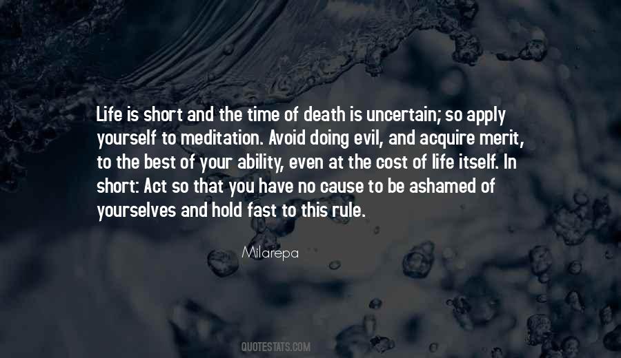 Life Is Uncertain Quotes #989692