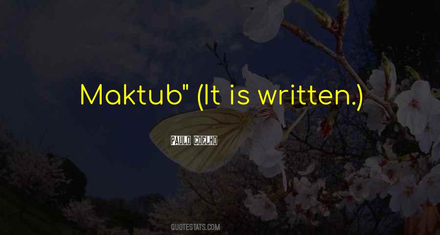 Maktub Paulo Quotes #788388