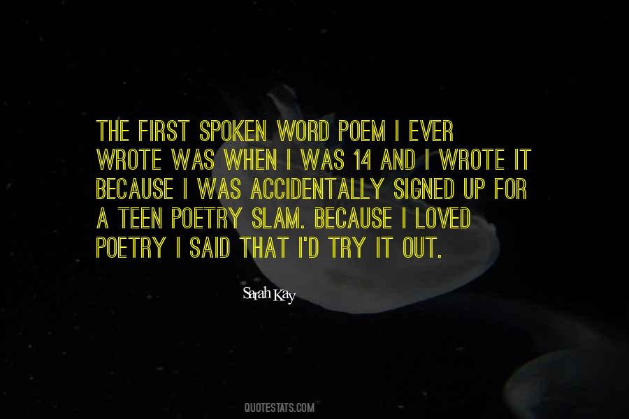Best Slam Poetry Quotes #689216