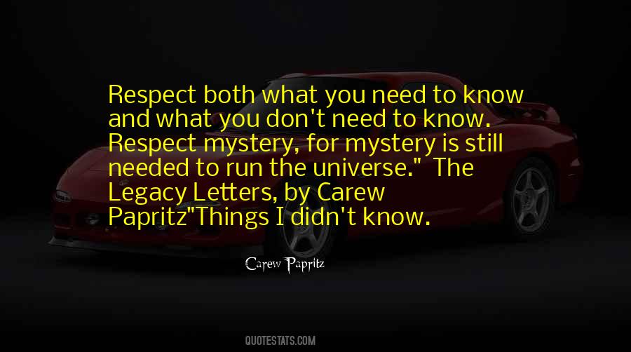 Things I Didn T Know Quotes #789401