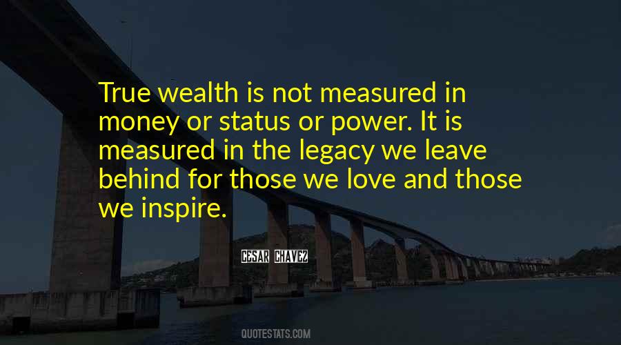 Wealth Is Not Measured Quotes #140802