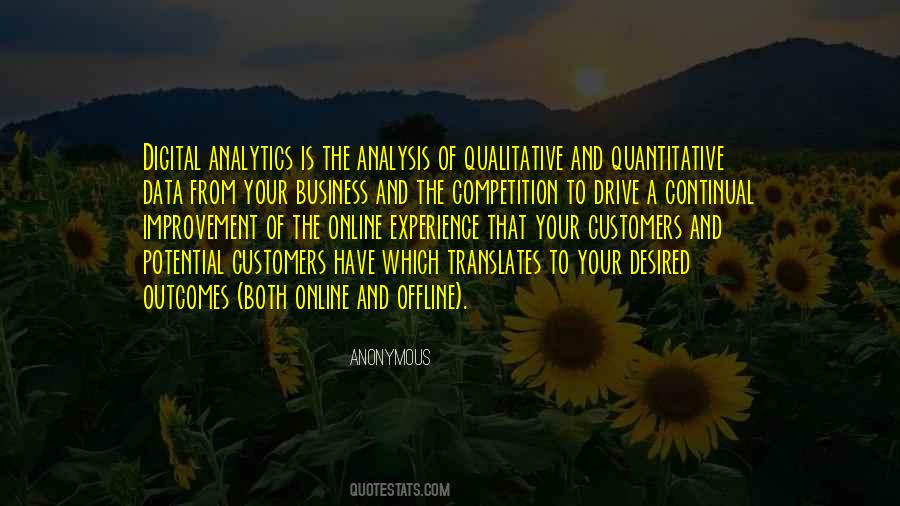 Quantitative Versus Qualitative Quotes #1785014