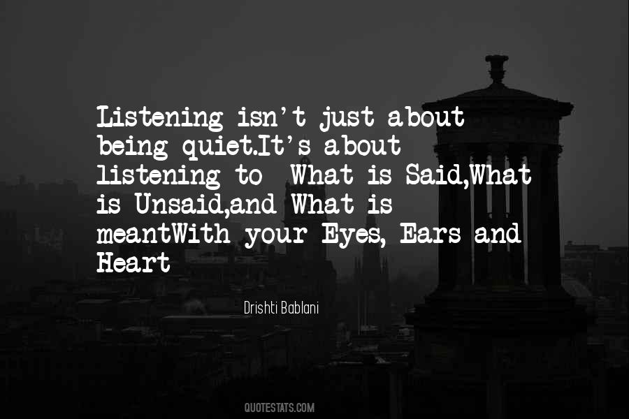 Listening Heart Quotes #768787