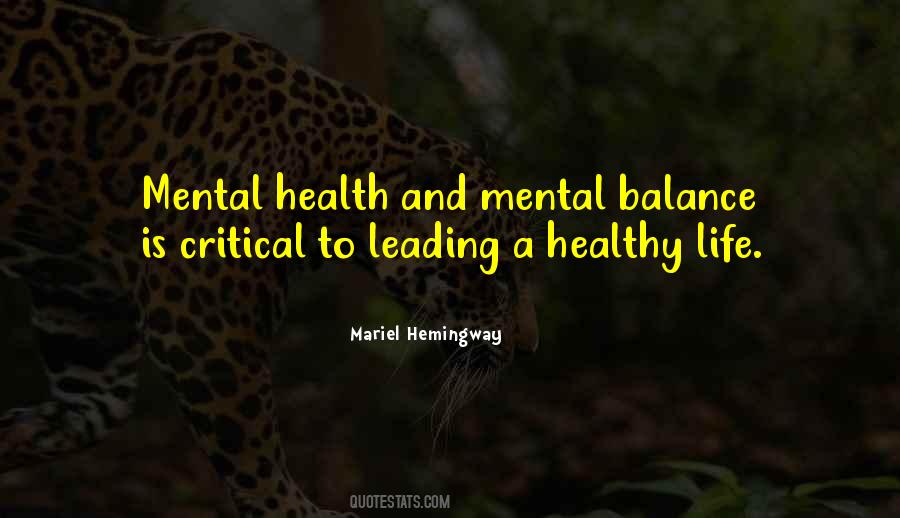 Balance Life Quotes #225970