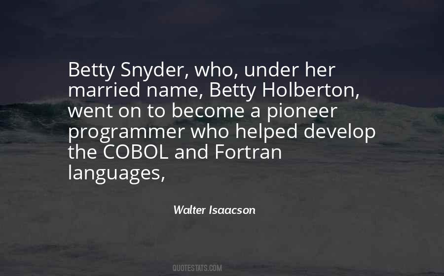 Betty Holberton Quotes #1016394