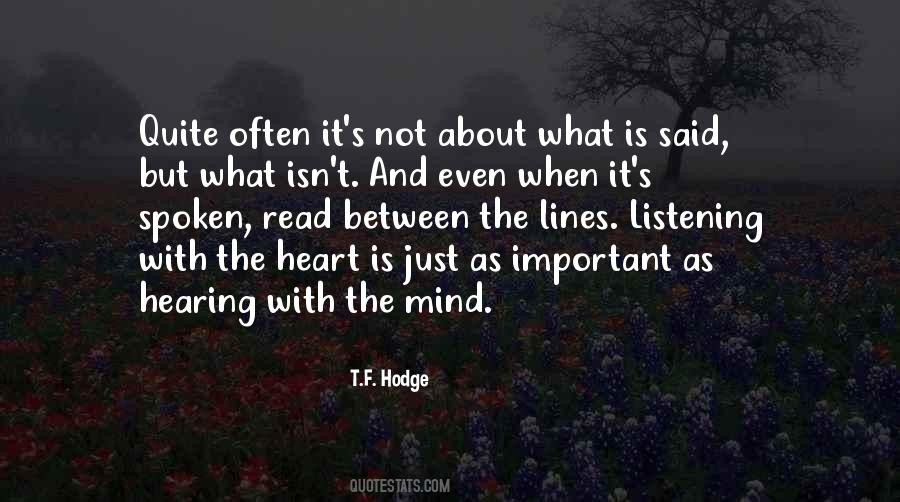 Between Mind And Heart Quotes #603143