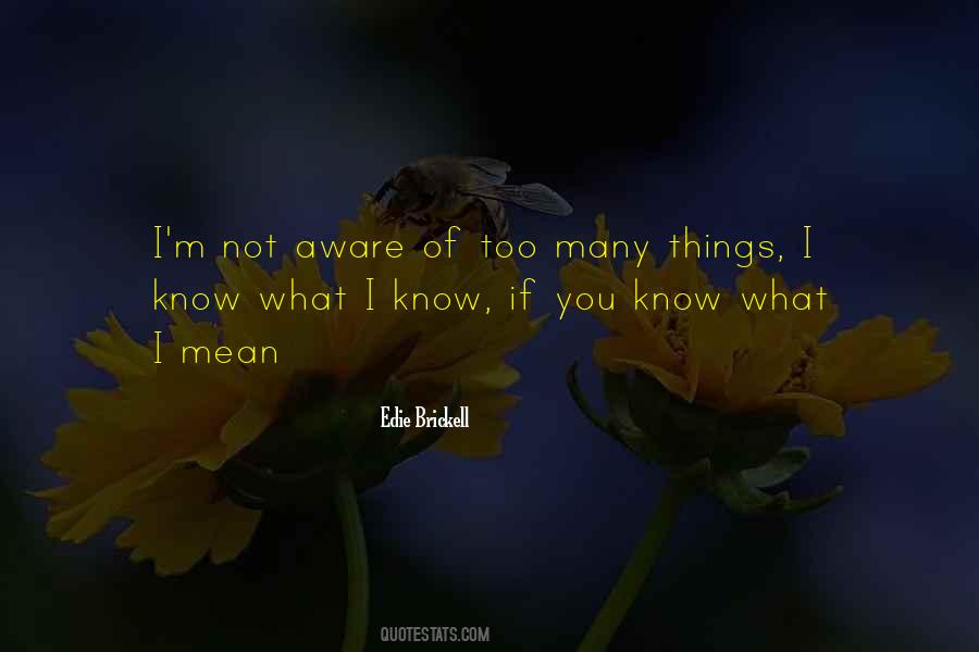 Things I Know Quotes #1588079