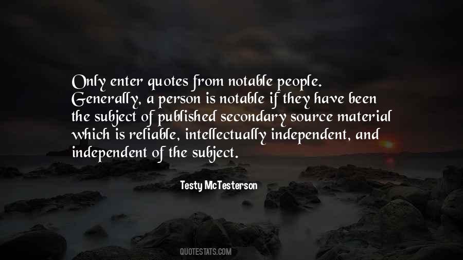 Reliable People Quotes #1377378