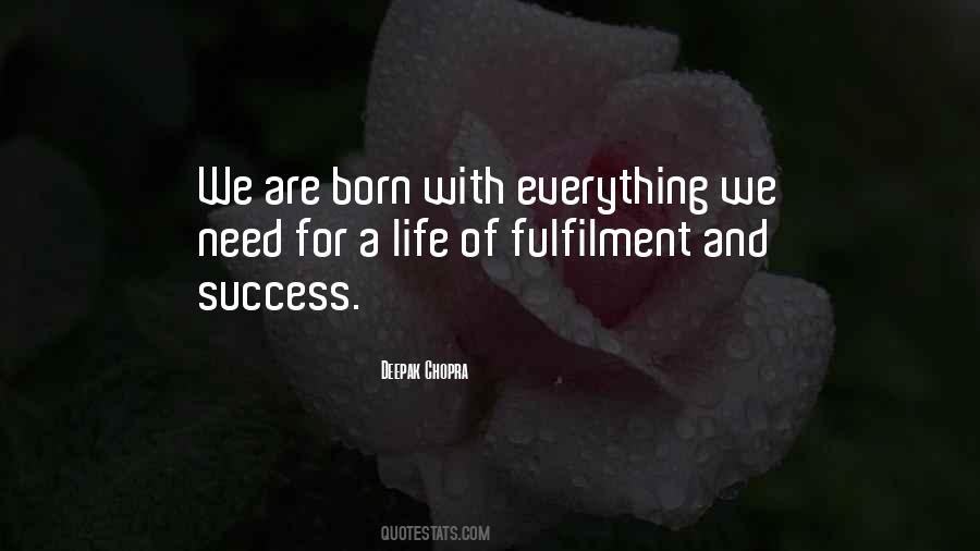 Life And Fulfilment Quotes #1528784