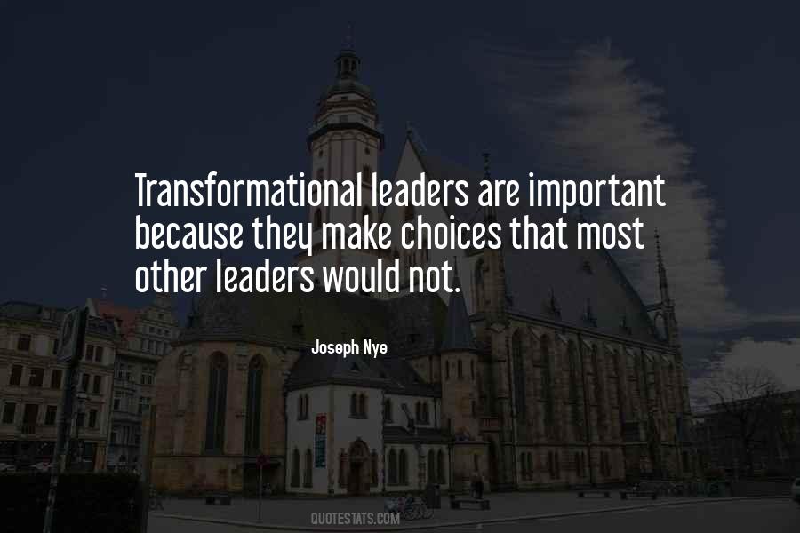 Transformational Leaders Quotes #256904