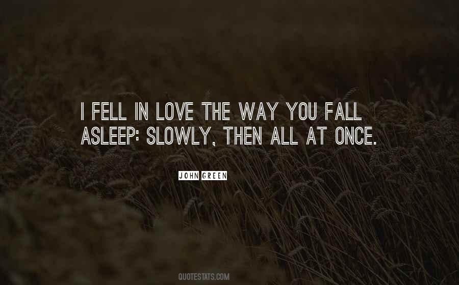 You Fell Asleep Quotes #49325