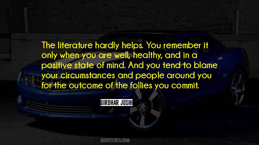 Blame Circumstances Quotes #946258