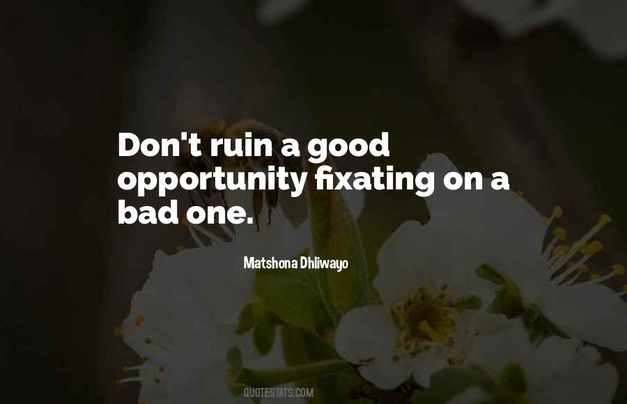 Fixating On Things Quotes #377135
