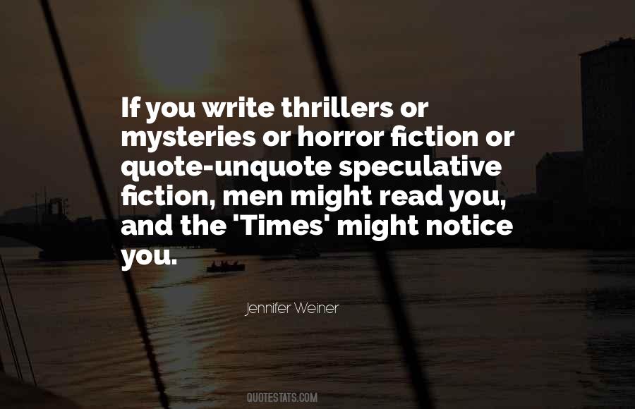 Mysteries And Thrillers Quotes #83284