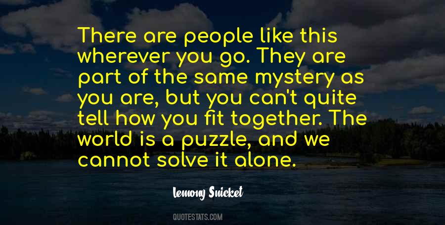 A Puzzle Quotes #1807480