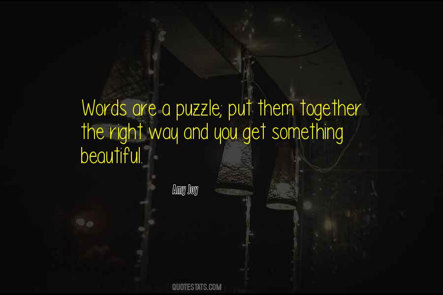 A Puzzle Quotes #1838030