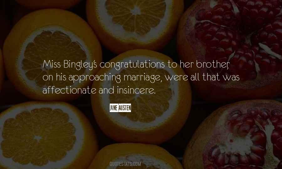 Bingley Marriage Quotes #1187