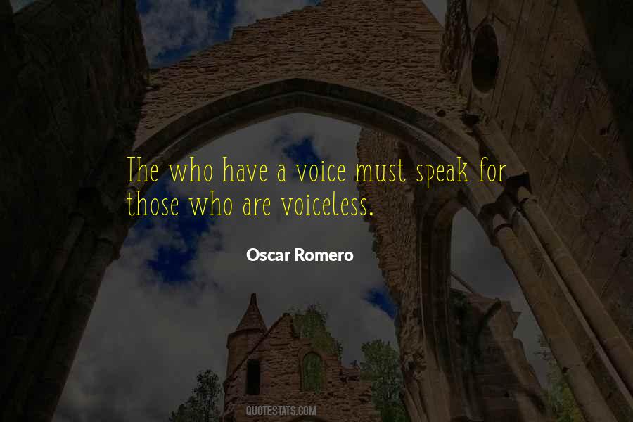 Voice For Voiceless Quotes #880100