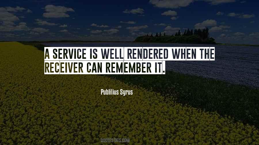 Service Rendered Quotes #1873572