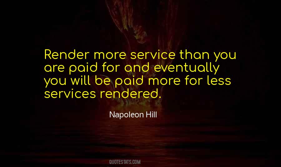 Service Rendered Quotes #971433